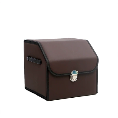 Car storage bag/box — Foldable car storage - pure-brown-small-size-303030cm
