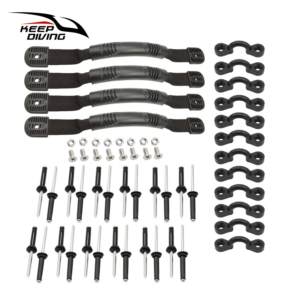 Kayak Canoe plastic handle deck fixed hump buckle aluminum rivet decoration nail suit KK-T20