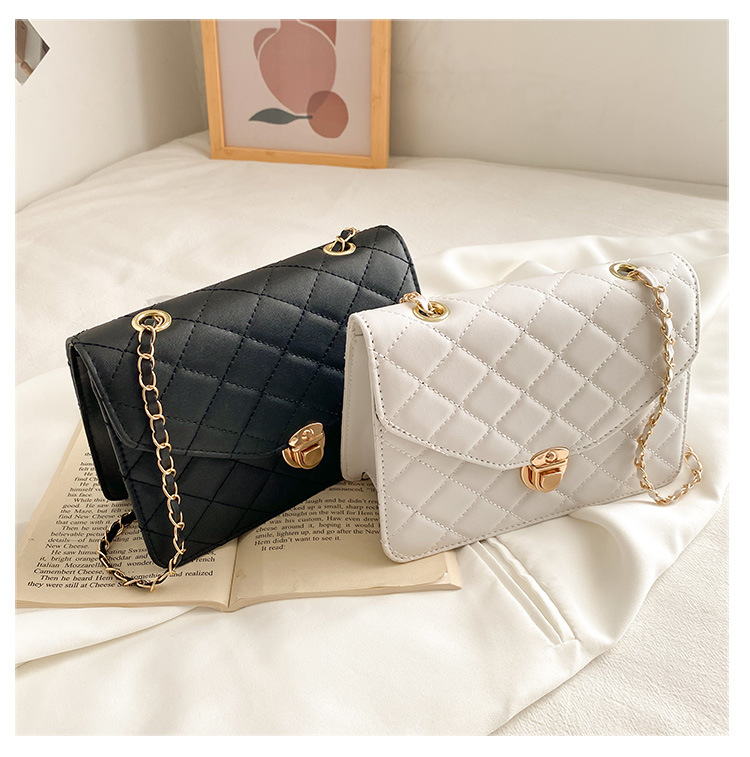 Korean Chain Fashion Simple Shoulder Bag Trendy Embroidered Simple Messenger Bag display picture 3