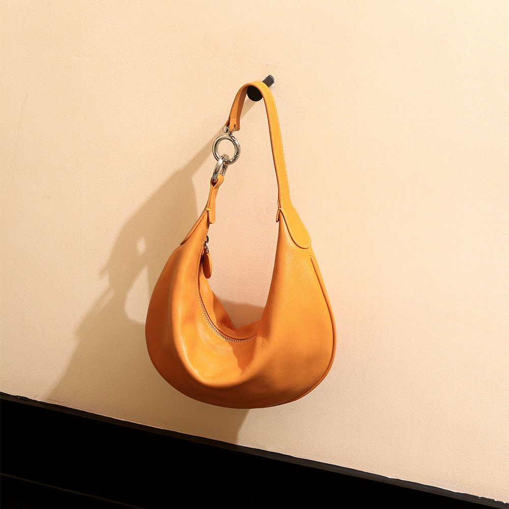 Genuine Leather Women's Bag Autumn 2026 New Arrival Luxury Underarm Bag High-End Handheld Dumpling Bag Cowhide Shoulder Bag - Thumbnail 2