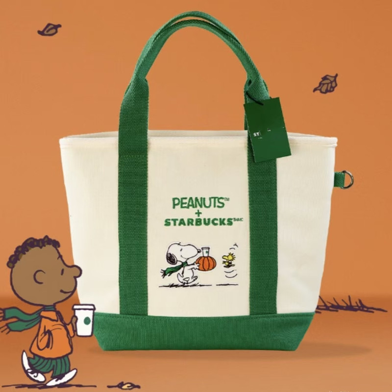 2026 new Star Dad collaboration canvas tote bag, small size, Snoopy embroidered commuter bag, shoulder bag, handbag 2026 new Star Dad collaboration canvas tote bag, small size, Snoopy embroidered commuter bag, shoulder bag, handbag