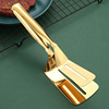 thickening 304 Stainless steel Clamp Food clip Gold color household kitchen Fried steak Dedicated Food Barbecue meat