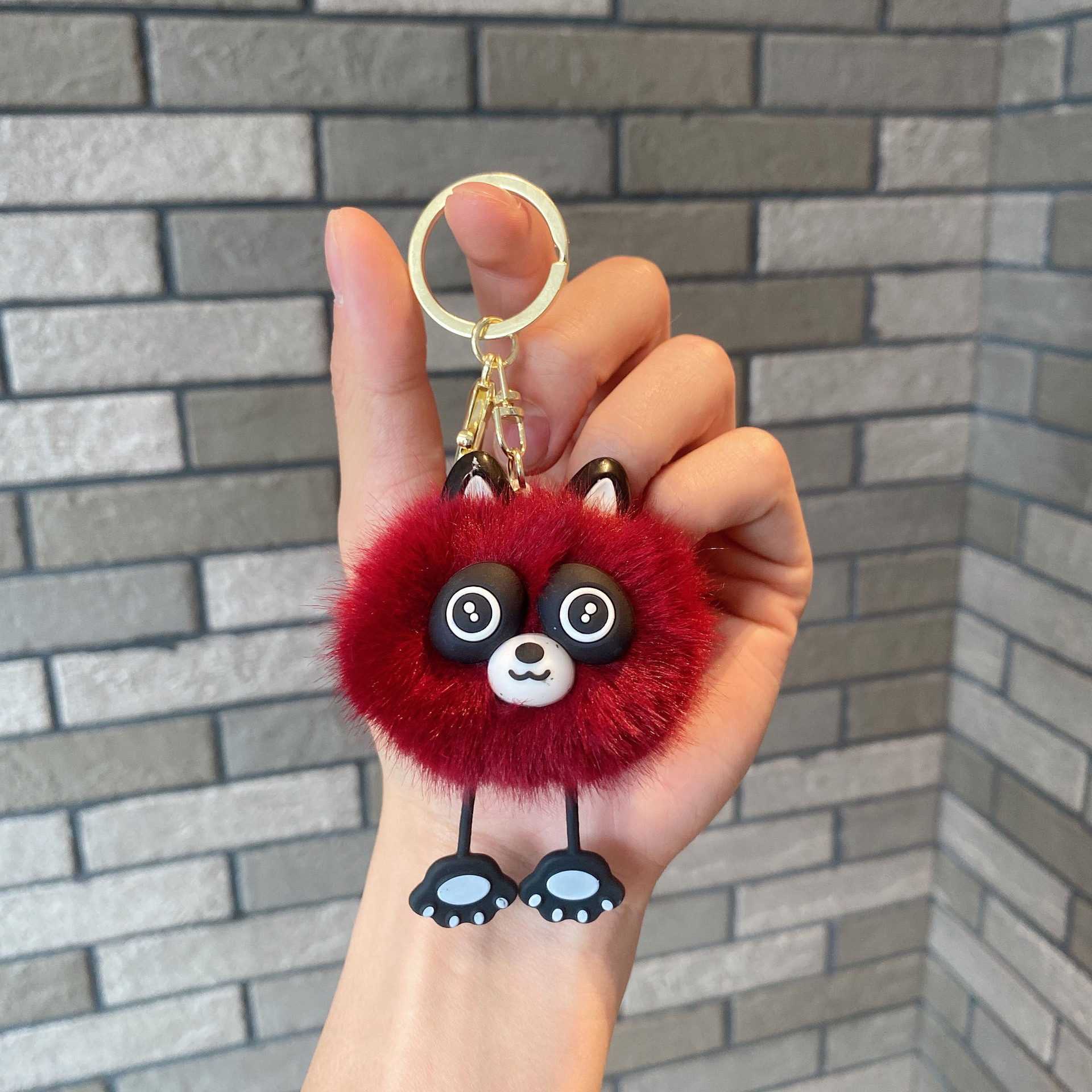 Personalidad extraña imitación de visón muñeca de peluche pareja encantadora bolsos bolsos accesorios exquisitos pequeños regalos