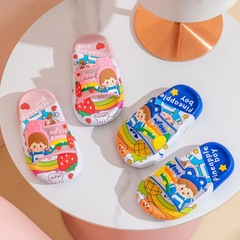 Cute cartoon children's unisex baby slippers, new summer home indoor soft sole comfortable cool baby slippers