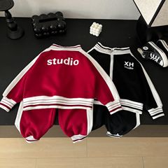 メーカー卸売 2025 子供の新しい春綿スーツ親子衣装男の子と女の子韓国スポーツ 2 点セット