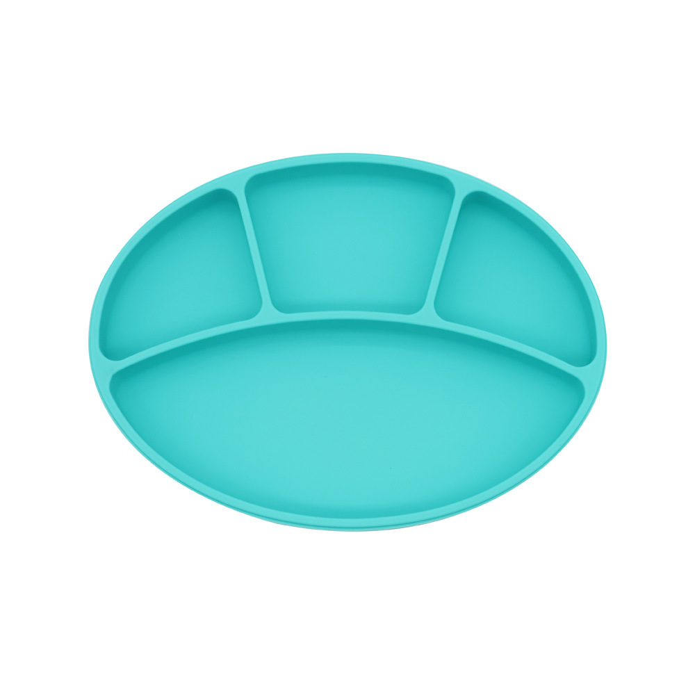 Venta caliente suplemento de alimentos para bebés vajilla de silicona conjunto de silicona para niños lechón tazón integrado Placa de silicona