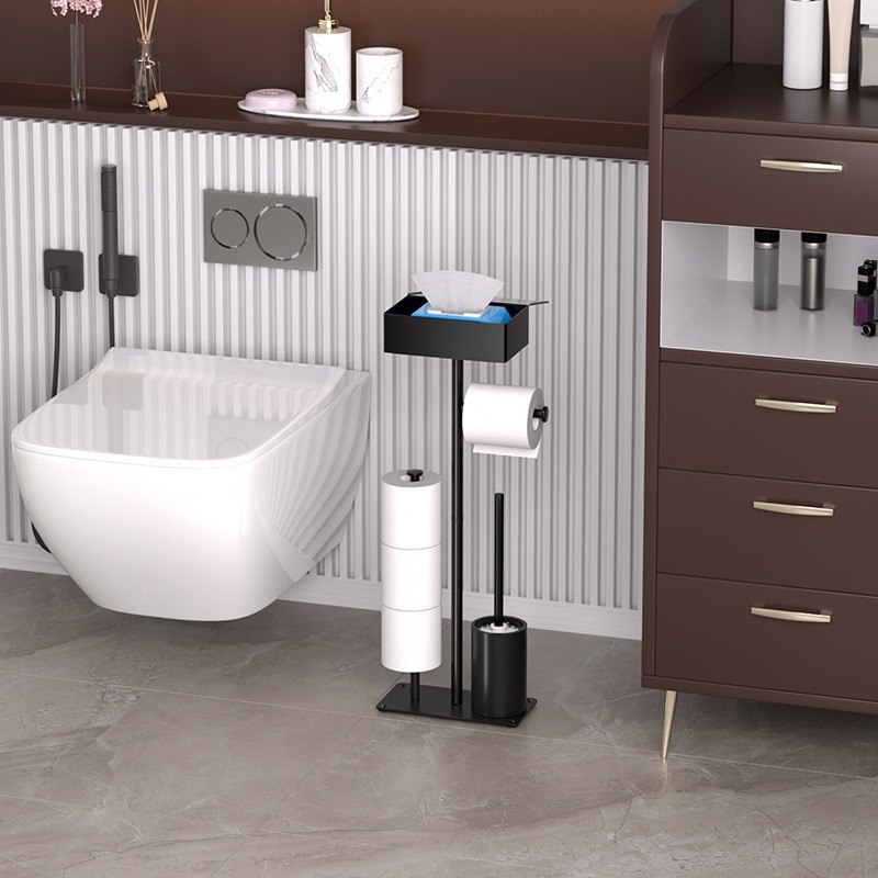 Rack de toallas de baño transfronterizas, rack de papel vertical, rack de papel de baño, rack de papel de mano multipropósito