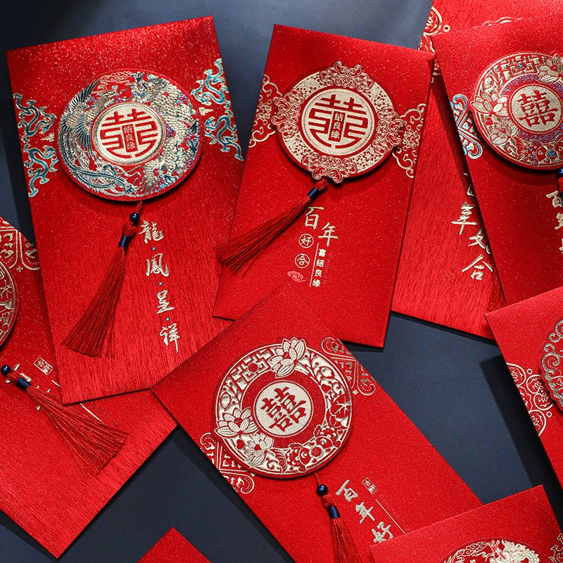 Lifu's new wedding red envelope wedding supplies personalized creative joy, thousands of Yuanli, is a red envelope bag for 10,000 yuan