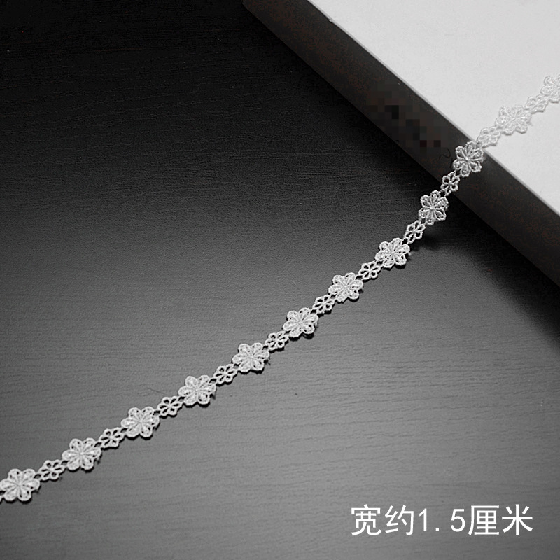 Y8YO bordado encaje vacío soluble en agua accesorios de encaje accesorios de ropa material de decoración DIY tocado hecho a mano