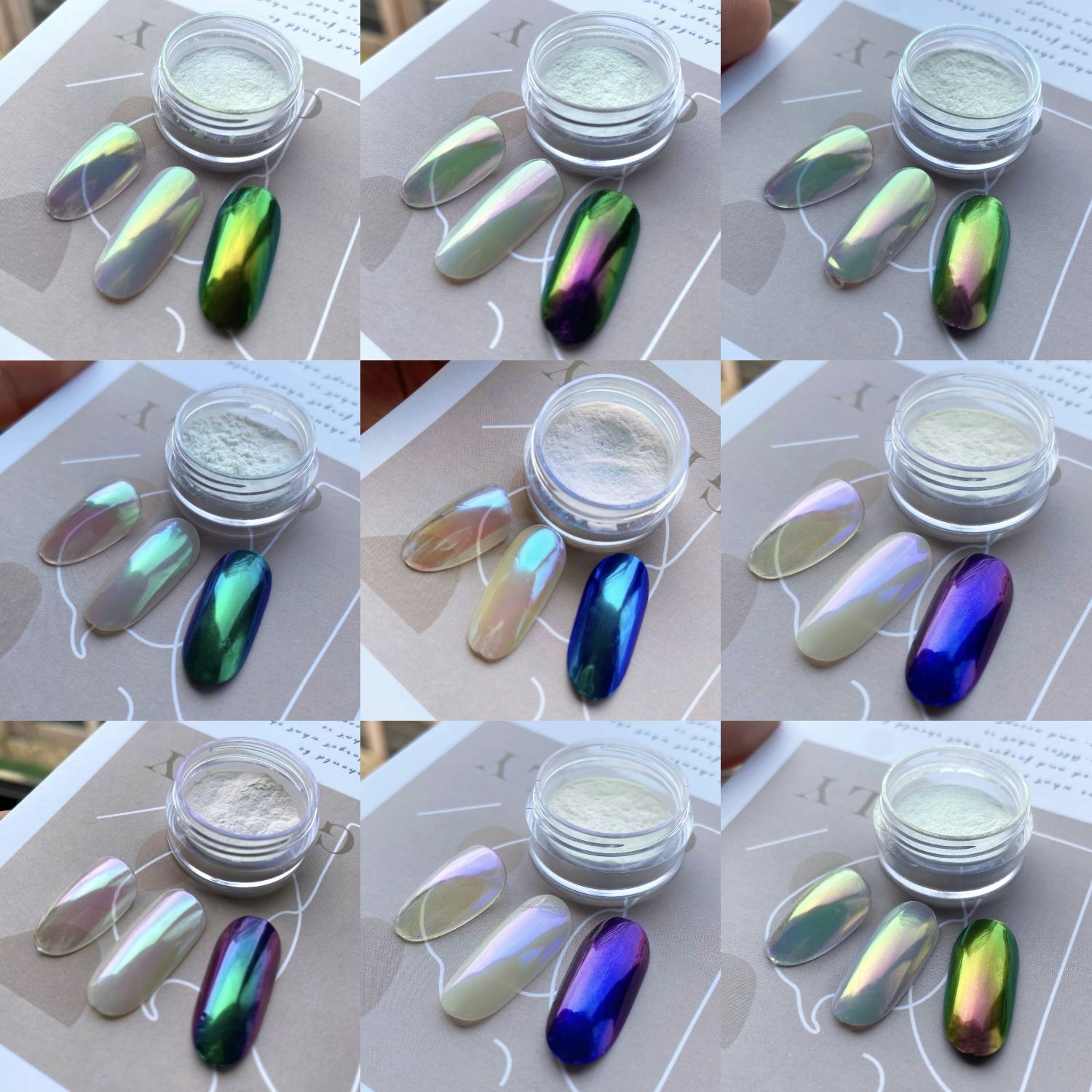 800目穿戴美甲变色龙极光粉偏光魔镜粉变色龙霓虹魔镜粉 0.3g