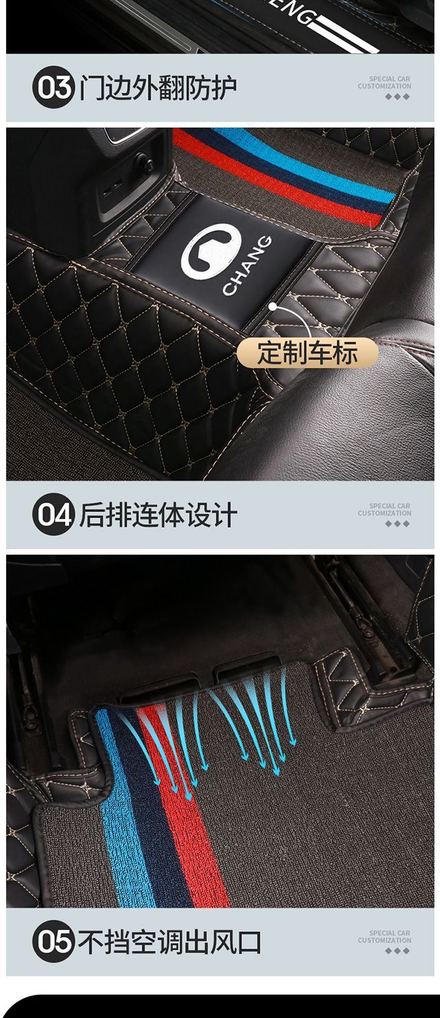 Suitable for Great Wall Fengjun 5 6 7 Tank 300 Diamond Gun Tengwing c30 c20r c50 Dazzling Car Foot Pad
