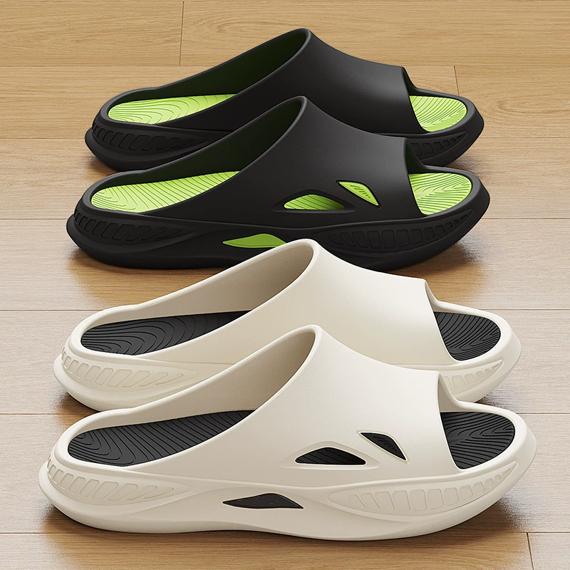 Дерьмо тапочки Мужское лето нескользящие дома eva тапочки бытовая ванная ванная комната душ холодные тапочки оптом