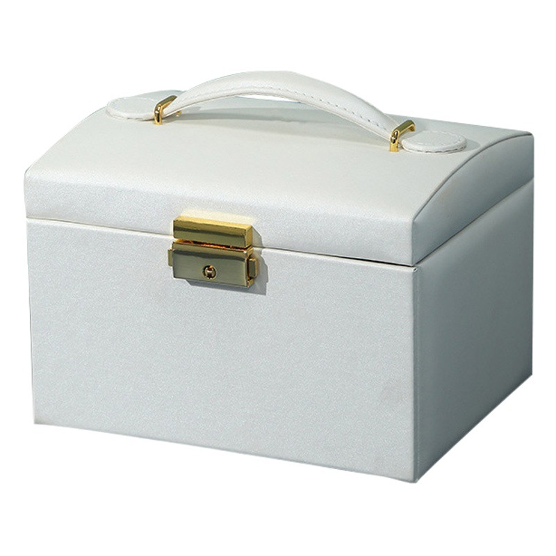 Caja de Joyería de Tres Niveles de Suministro Directo Transfronterizo, Caja de Almacenamiento de Joyería de Gran Capacidad, Caja de Almacenamiento de Joyería Multicapa para Pendientes, Comercio Exterior