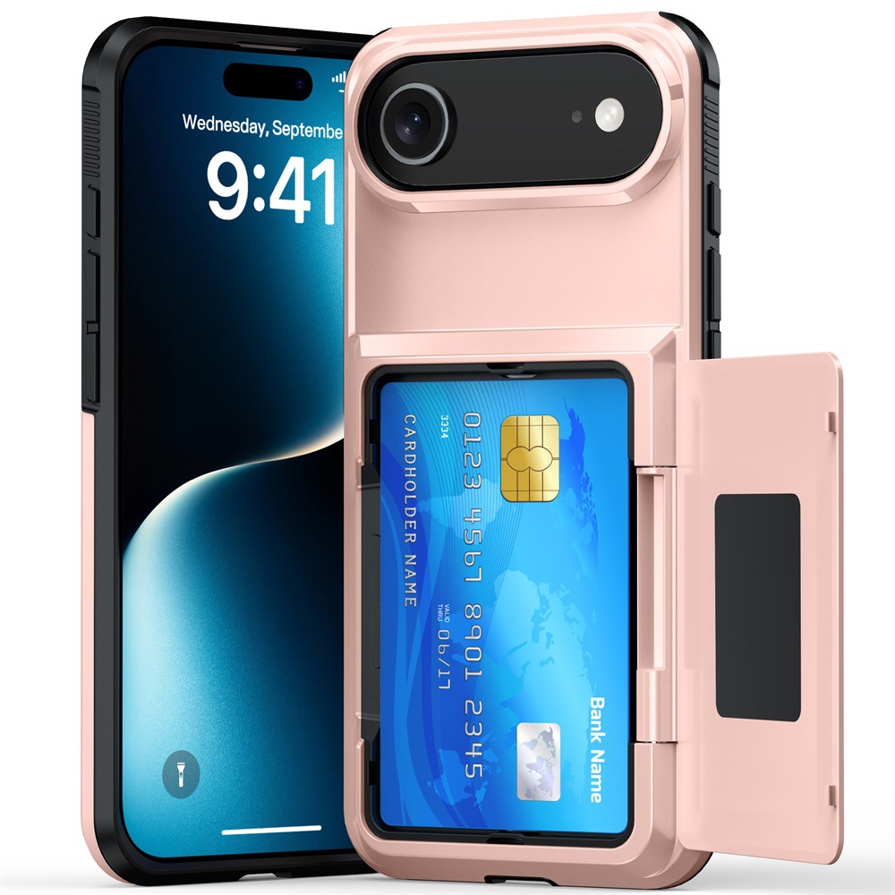 跨境适用苹果17Air插卡手机壳二合一翻盖支架iPhone15保护套16Pro