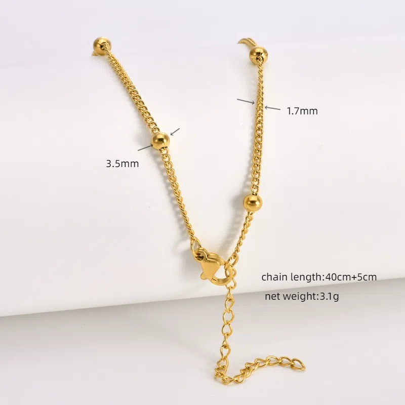 17g Weight Chain Jewelry Making Type 18K Gold Plated Plating Material Chain Necklace Classification 1 Piece Quantity Titanium Steel Material Geometric Pattern All Seasons Season Polished Finish Plating Design Simple Style Style 1 Piece Titanium Steel 18K Gold Plated Polished Chain Necklace Chain Simple Style Geometric 23