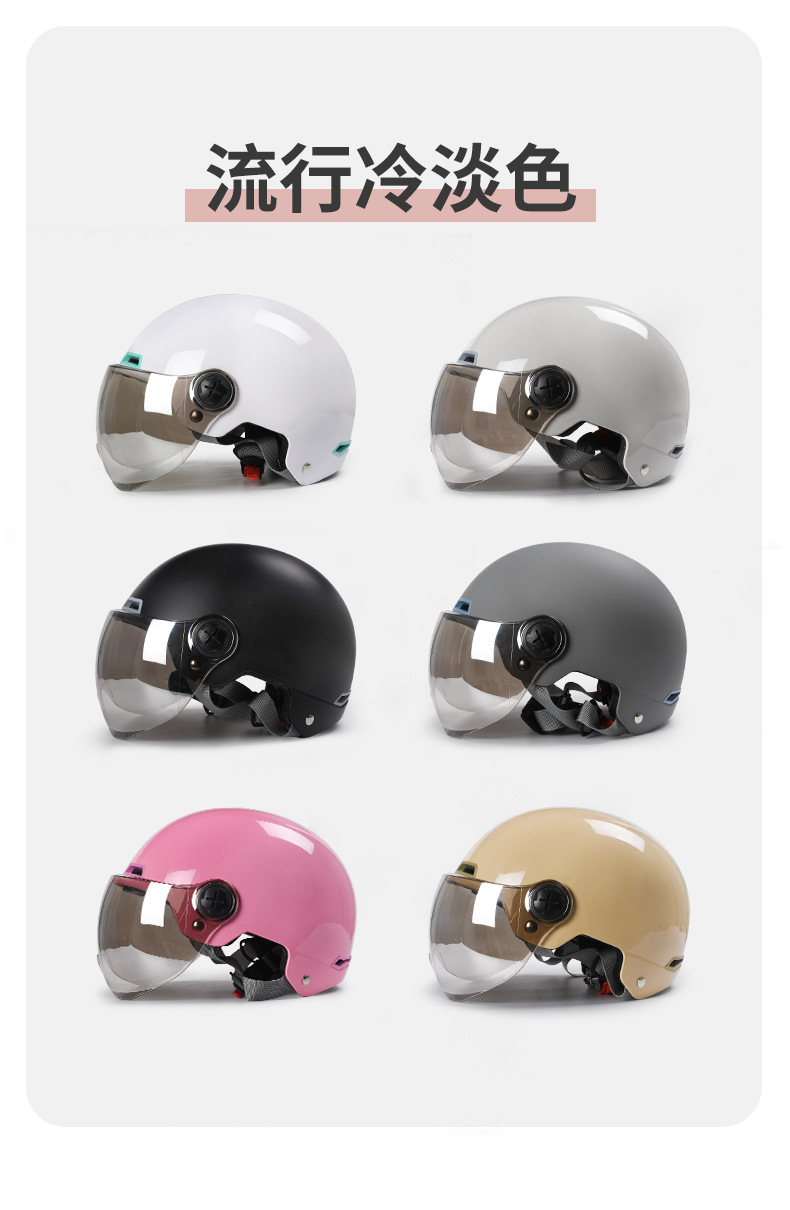 Mustang 3C Certified Electric Motorcycle Helmet for Men and Women, Summer Sun Protection Half Helmet, Lightweight Safety Helmet for All Seasons