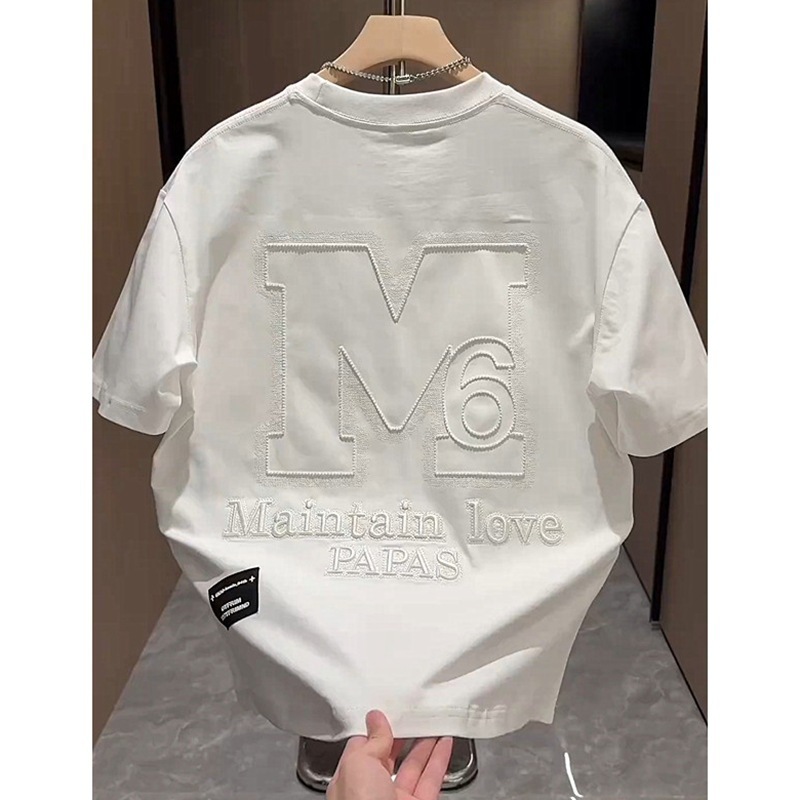 夏の新型半袖メンズファッション刺繍シンプルカジュアルtシャツ上着ファッションカジュアル半袖tシャツ|undefined