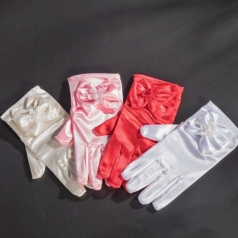 Популярные детские короткие перчатки с пятью пальцами