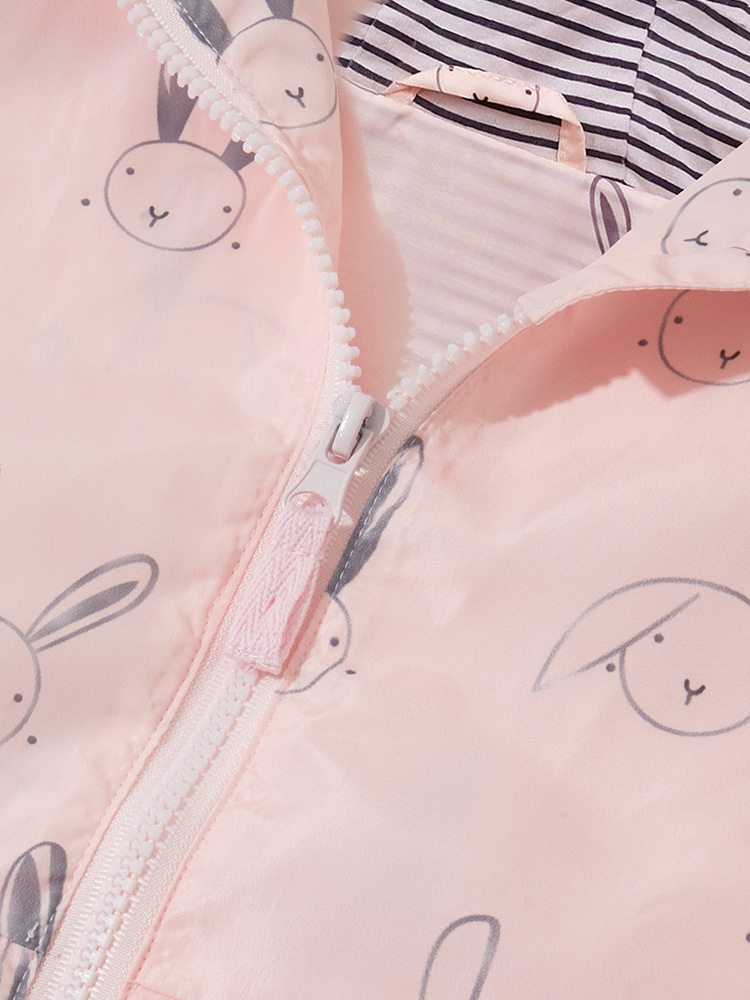 Malwee niñas abrigo otoño nuevo europeo y americano niños ropa abrigo casual niños dibujos animados cazadora con capucha venta al por mayor