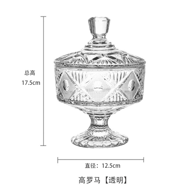 欧式玻璃罐香薰蜡烛罐糖果罐收纳摆件首饰品罐子消磁石水晶消磁碗|undefined