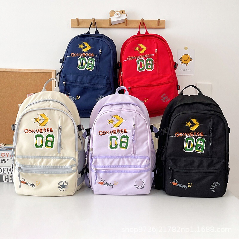 コンバース バックパックの全シリーズ卸売、新しい男子学生スクールバッグ、カジュアルアウトドアスポーツ、中学校、高校、大学の容量|undefined