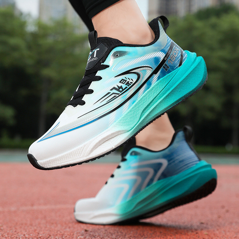 Guochao Flying Shadow Real Carbon Youth Light Speed Running Shoes Hombres Resistente al desgaste Shock Shoes Casual Shoes