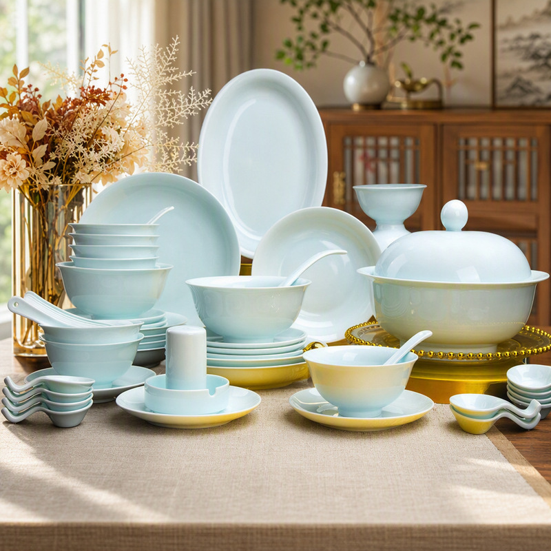 Customized Bowl and Plate Set Jingdezhen Yingqing White Porcelain Tableware Bowl and Chopsticks Set Housewarming Logo Pattern DIY Customized Bowl and Plate Set Jingdezhen Yingqing White Porcelain Tableware Bowl and Chopsticks Set Housewarming Logo Pattern DIY