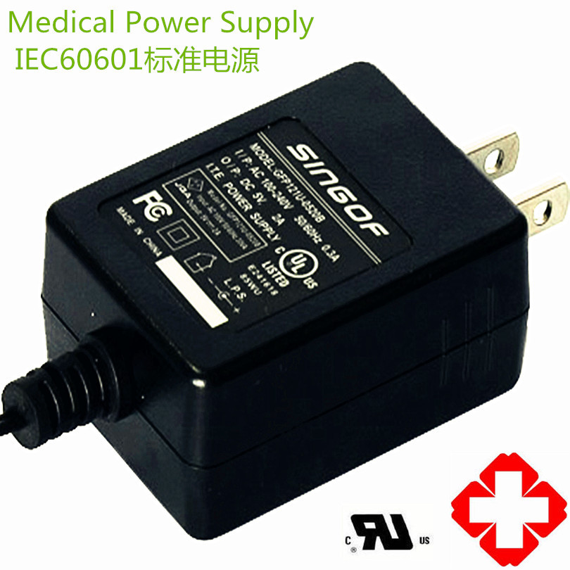 DC输出 5V 9V 12V 医疗电源 充电器 适配器 IEC60601标准 体积小