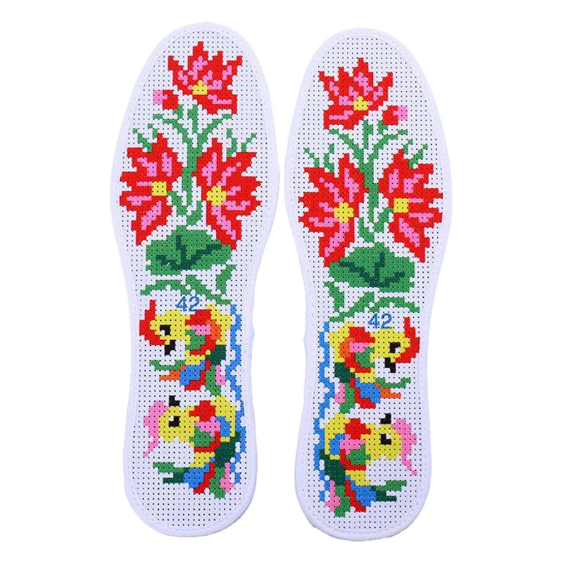 Прямые продажи с фабрики хлопковых полуфабрикатов ручной работы с вышивкой иглой, не выцветающие стельки для вышивки крестиком, Новые стельки 7D