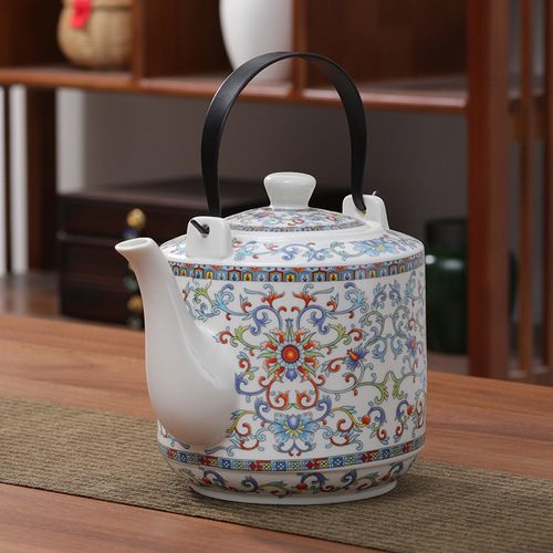 High temperature resistant ceramic teapot with filter cold water kettle Chinese household teapot large capacity hotel tea making single pot