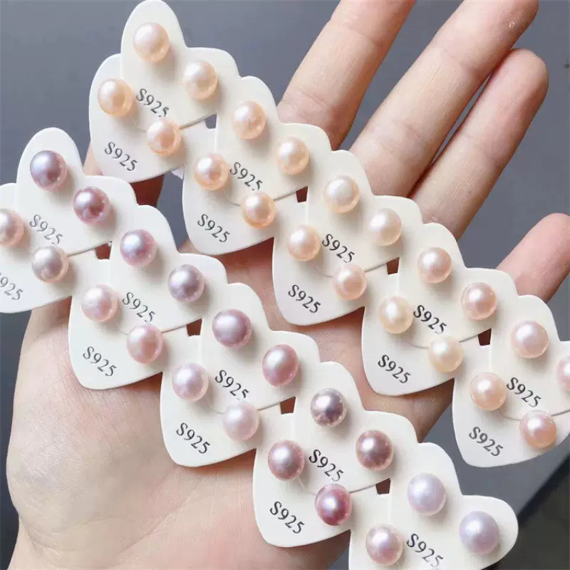 天然淡水珍珠s925银耳钉耳饰养耳洞耳环供应直播礼品批发厂家直销