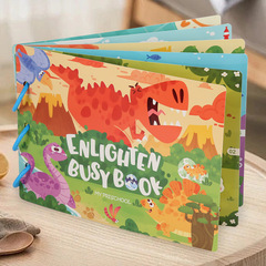 クロスボーダー啓蒙早教恐竜動物静か貼り本busybook子供忙しい貼り紙本知育玩具