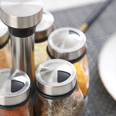 Rotary Spice Bottle Kitchen Condiment Set, Household Salt Jar Spreading Bottle Condiment Box Set for Wholesale