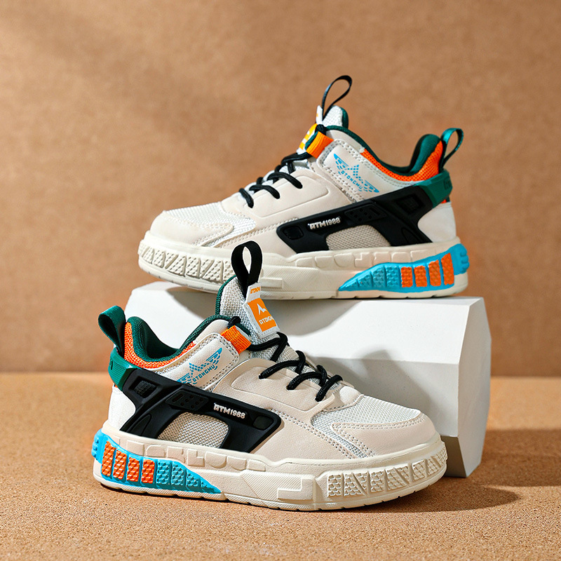 兒童板鞋春夏新款男童女童潮流防滑耐磨高幫透氣阿童木兒童鞋外貿