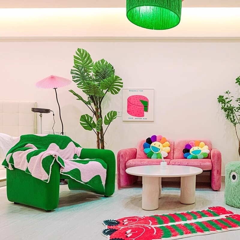 Light Luxury Single Sofa Chair Small Apartment Balcony Living Room Leisure Chair Beauty Salon Business Reception Sofa Nordic Simple
