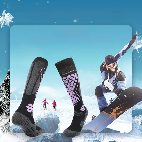 Winter Professional Ski Socks, Antibacterial Thickened Merino Wool Socks, Long Tube Thermal Towel Bottom Snow Socks