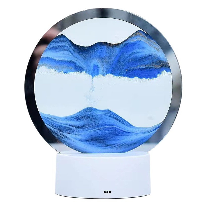 Pintura de arenas movedizas dinámica 3D creativa, adornos de luz nocturna, pintura de paisaje, reloj de arena, sala de estar, oficina, escritorio, decoración de descompresión