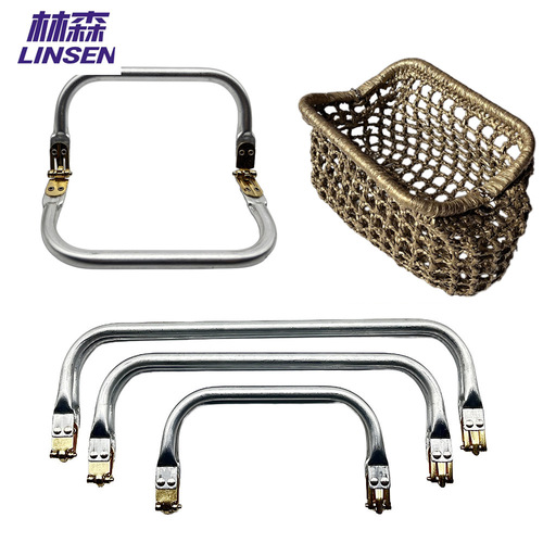 Square aluminum clip box luggage hardware cross clip cloud bag doctor stand bag woven bag mouth clip gold bag clip