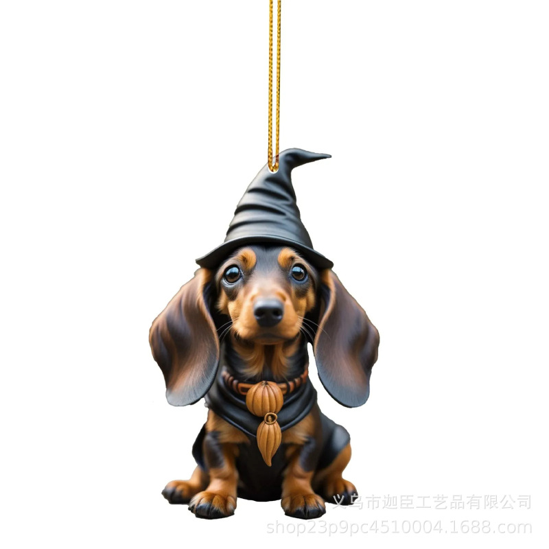 国境を越えた新製品クリスマス装飾品ソーセージ犬ストラップ平面クリスマスツリーストラップクリスマスツリーストラップ|undefined