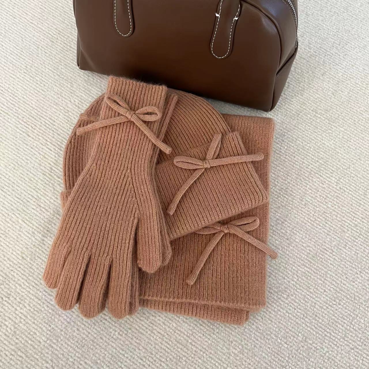 나비넥타이 3종세트-카멜