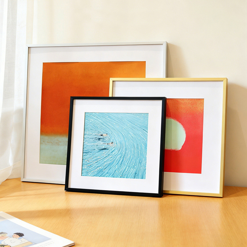 Photo Frame Aluminum Alloy Modern Minimalist Narrow Edge Square Picture Frame Any Size 33cm 38cm 50cm Custom-Made Photo Frame Aluminum Alloy Modern Minimalist Narrow Edge Square Picture Frame Any Size 33cm 38cm 50cm Custom-Made
