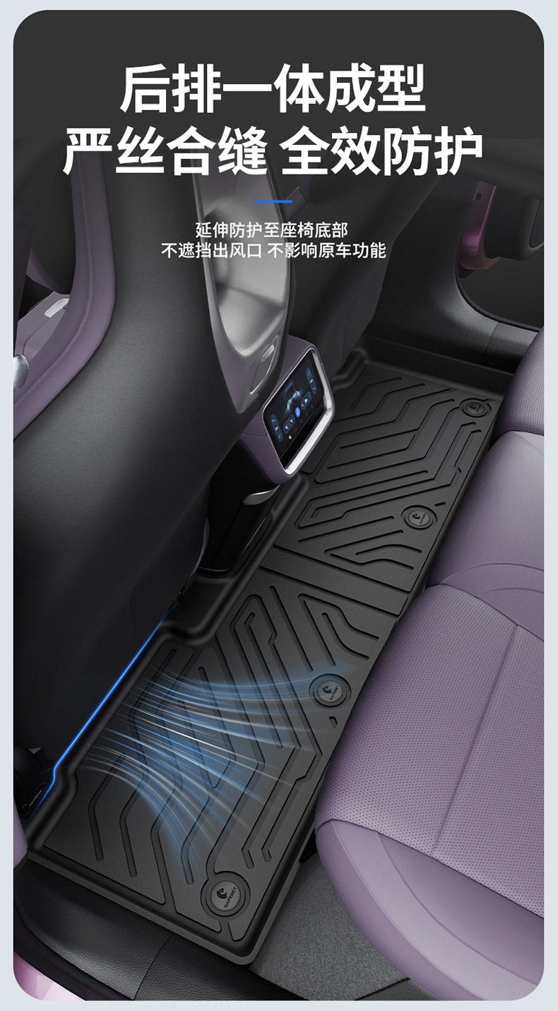 Suitable for Xiaomi Su7 Su7 Ultra Yu7 Special All-Weather Tpe Car Floor Mats and Vehicle Accessories Modification