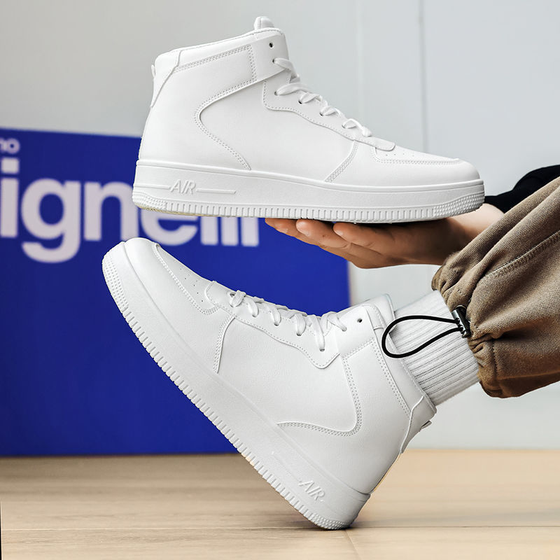 Automne et hiver haut de gamme version coréenne tendance sport 2024 nouvelle planche hommes décontracté polyvalent blanc chaussures hommes_voghion.com