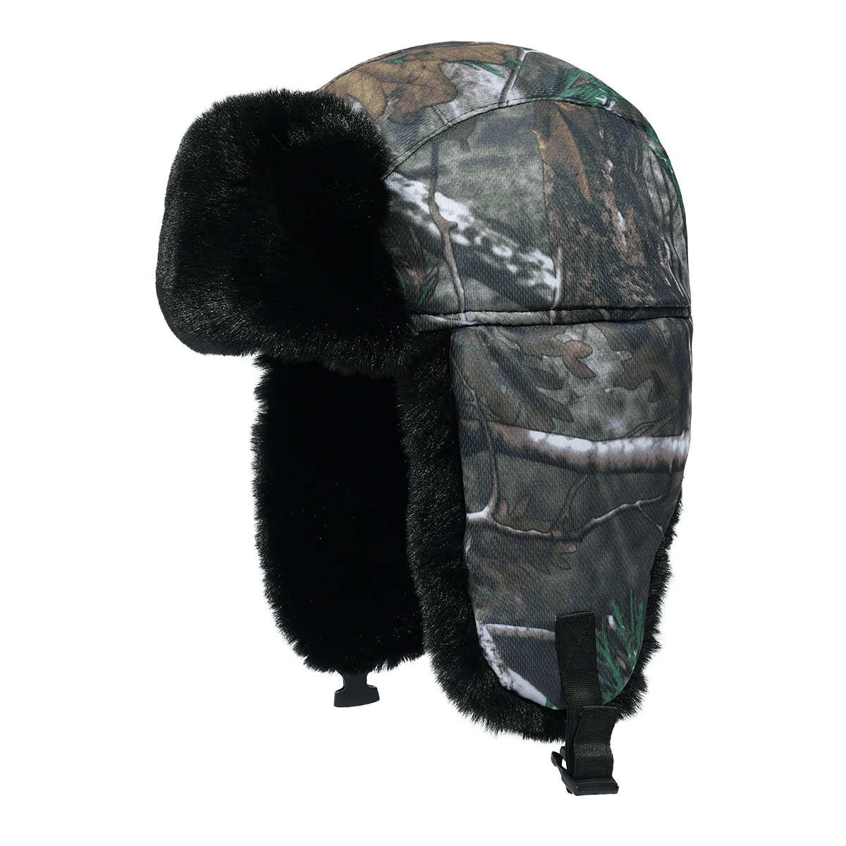 Esquí al aire libre en invierno grueso sombrero de protección de oídos de vuelo caliente sombrero de bisel grande a prueba de frío para hombres y mujeres sombrero camuflaje a prueba de viento trueno