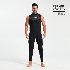 銘洋3mm連体潜水服水着男性ウェットスーツ袖なし日焼け止めサーフィン服防寒保温ウェットスーツ