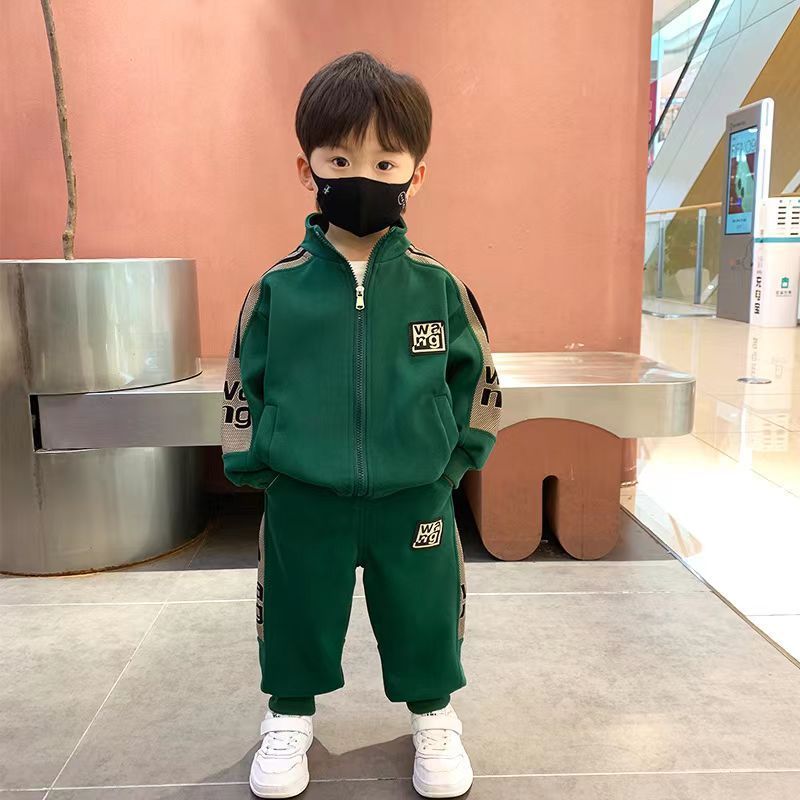 Children's boys' cardigan, woven belt, long sleeved set, spring autumn clothing, children's and babies'_voghion.com