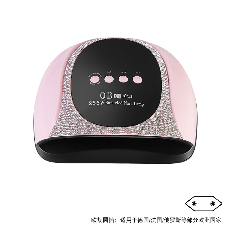 Lámpara de uñas transfronteriza Máquina para hornear uñas 256W Lámpara para hornear uñas Lámpara de uñas de alta potencia Lámpara de fototerapia de uñas UV de secado rápido