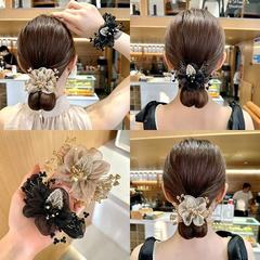 Platinaと同じオーガンザのベビーブレスヘアゴム、エレガントで気質のあるヘアロープ、高級ヘアロープ、耐久性のあるゴムバンド