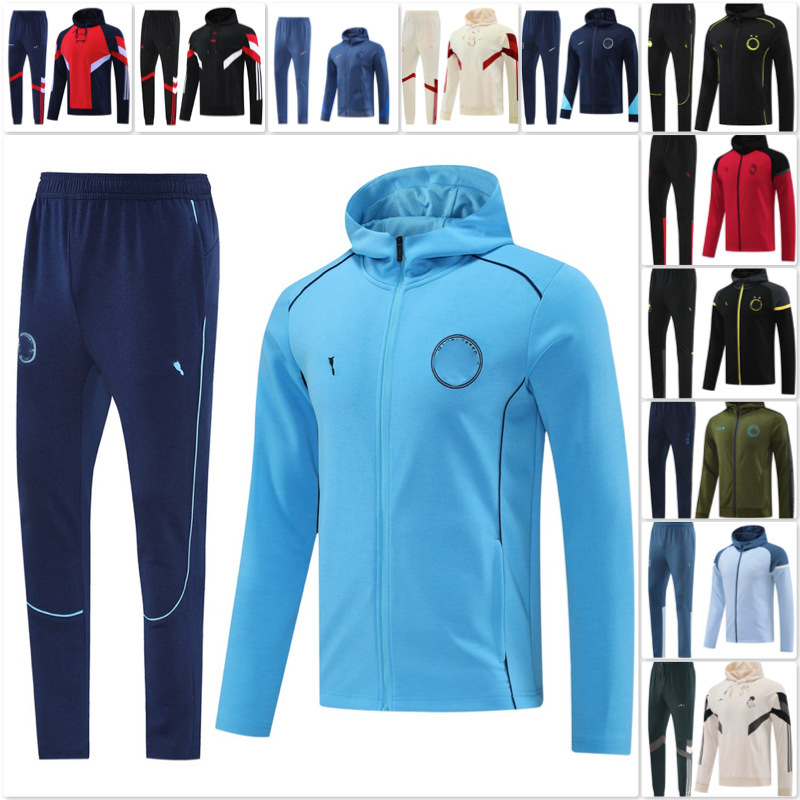 Football winter long-pull hoodie warm training clothing suit foreign trade hooded sweater club national team player Europe