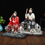 龙虎山张天师神像张道人天师寺庙供奉祖师爷坐虎张天师树脂神像